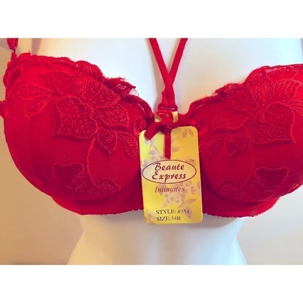💥Beaute express Women’s sexy push up lace Bra 34B